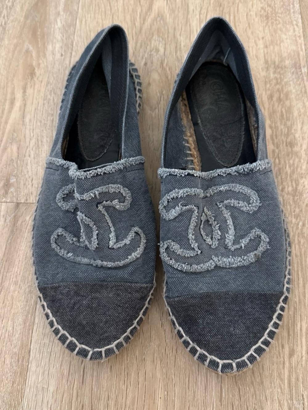 Chanel Denim Canvas Espadrilles Flats 41